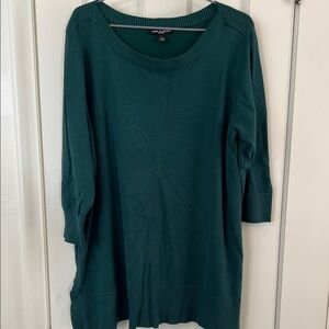 Cable & Gauge Teal Crew Neck Sweater